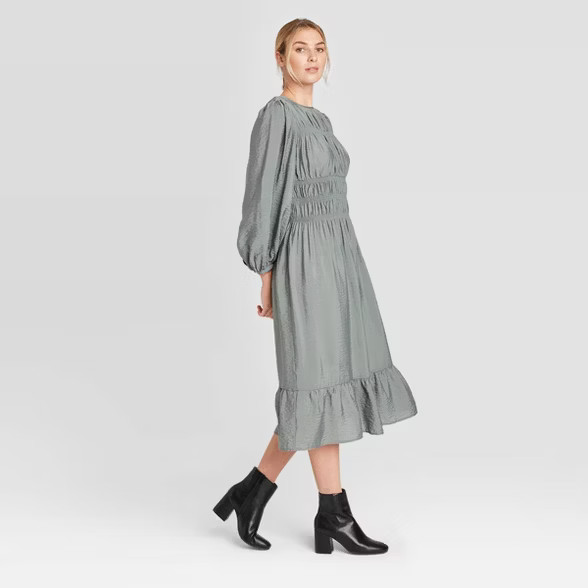 Women's Bishop Long Sleeve Smocked Dress - Prologue™ | Target