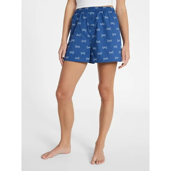 No Boundaries Sleepwear Cotton Boxer Shorts, 3'' Inseam, Women's XS-XXL | Walmart (US)