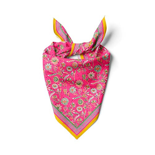 dscarf Womens Neck Scarf 21"x21" Small Square | Headband Scarf Ethnic Bandana Head Scarf Flowering Breathable Lightweight (Flowering Design 2) | Amazon (US)