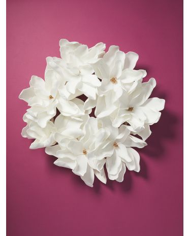 24in Artificial Magnolia Wreath | HomeGoods