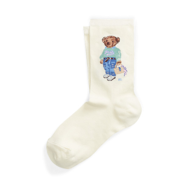 New Orleans Polo Bear Crew Socks for Women | Ralph Lauren® UK | Ralph Lauren (UK)