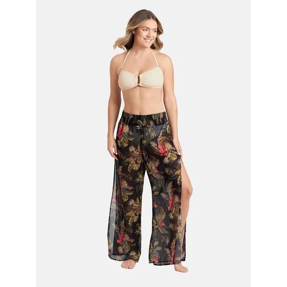 Sofia by Sofia Vergara Women's and Women's Plus Smocked Waist Pant cover up | Walmart (US)