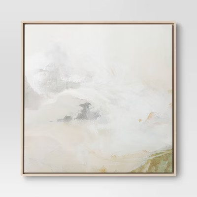 24" x 24" Watercolor Mountain Framed Canvas - Threshold™ | Target