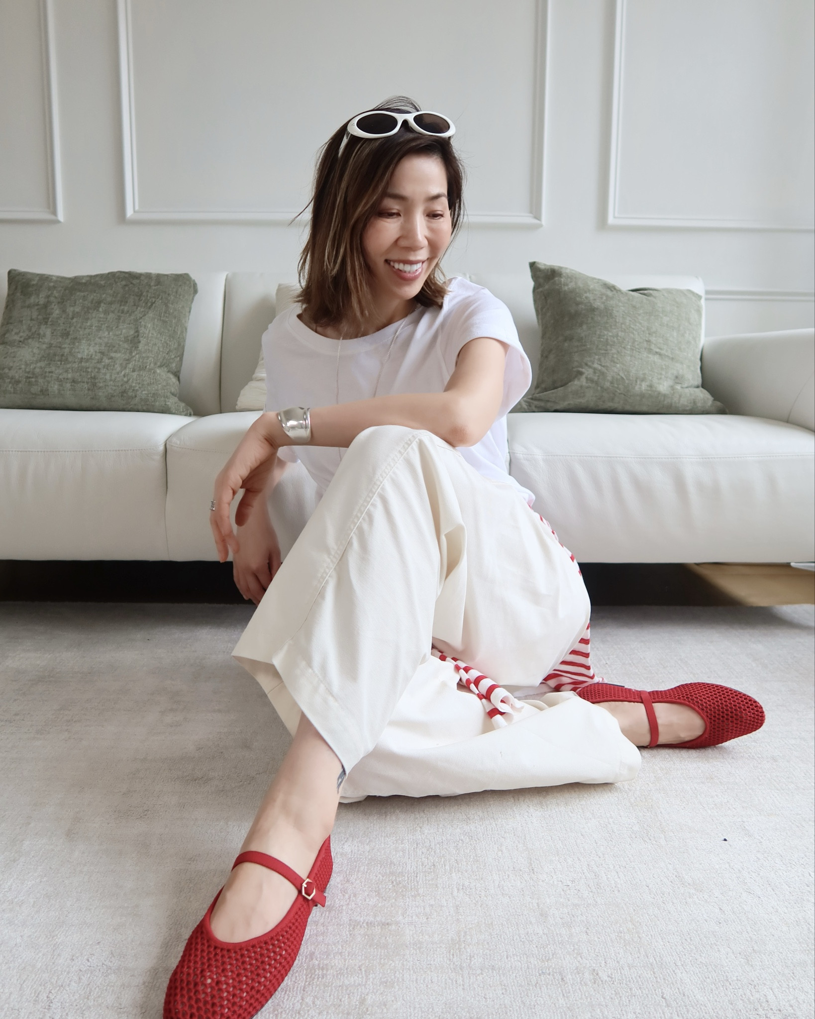 Red shoes  

#LTKOver40 #LTKMidsize #LTKootd