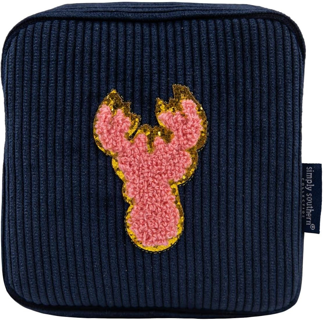 Simply Southern Corduroy Navy Blue Deer Sparkle Bag | Amazon (US)
