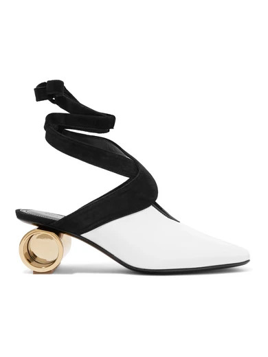 J.W.Anderson - Suede-trimmed Leather Pumps - White | NET-A-PORTER (US)