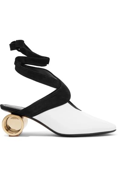 J.W.Anderson - Suede-trimmed Leather Pumps - White | NET-A-PORTER (US)