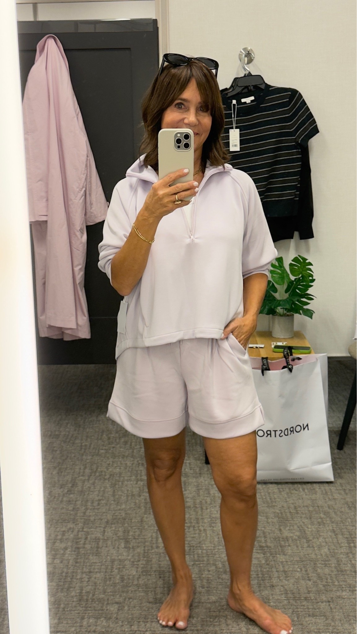 LOVE the pretty purple color of this matching set on the Nordstrom Anniversary Sale! Comes in 3 different colors and perfect for lounging around or running errands! Reminds me so much of Varley for a fraction of the price!

#nordstromanniversarysale #nsale

#LTKSaleAlert #LTKOver40