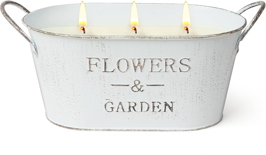 Citronella Candles Outdoor, 30oz Large Citronella Candles for Patio Yard Home, 3-Wick Natural Soy... | Amazon (US)