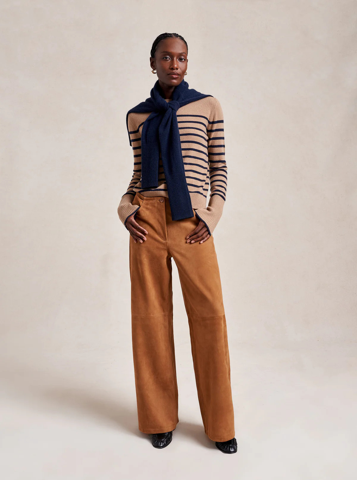Suede Jenny Mid-Rise Drawstring Pant | La Ligne