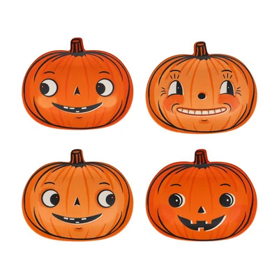 Vintage Halloween Pumpkin Bamboo Plates | My Mind's Eye