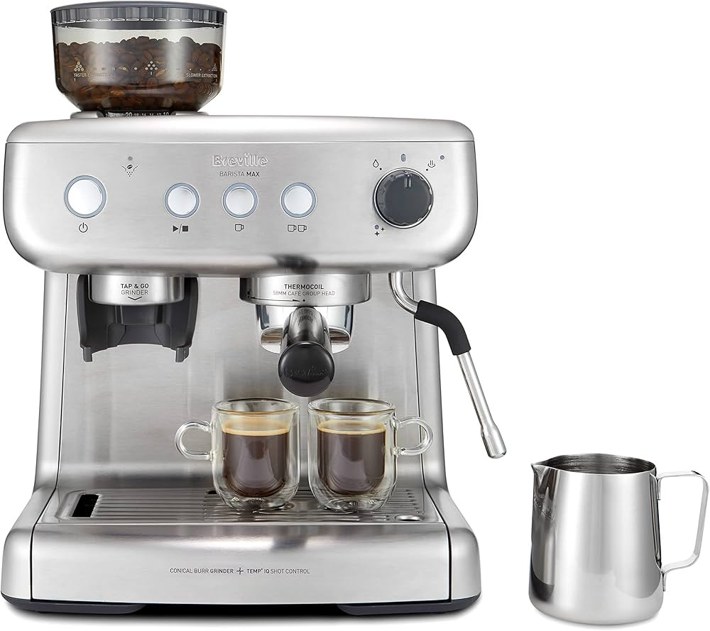 Breville Barista Max Espresso Machine | Latte & Cappuccino Coffee Maker with Integrated Bean Grin... | Amazon (UK)