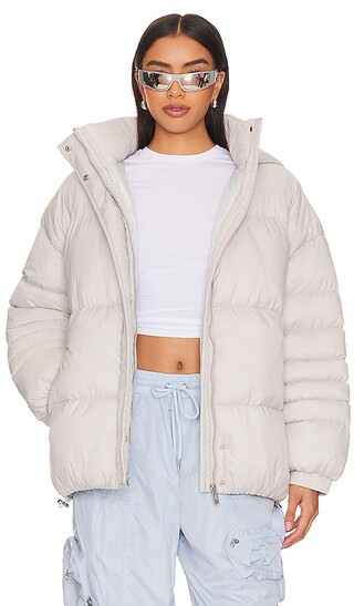 Raquelle Oversized Puffer in Grey | Revolve Clothing (Global)