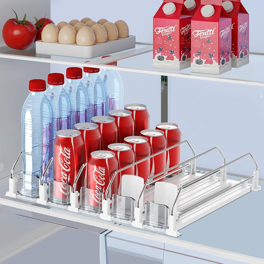 Drink Organizer for Fridge,Self Pushing Fridge Drink Organizer,Automatic Drink Dispenser for Frid... | Amazon (US)