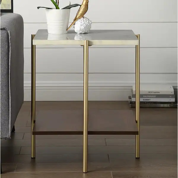 Middlebrook Madsen Square 19-inch Glam Side Table | Bed Bath & Beyond