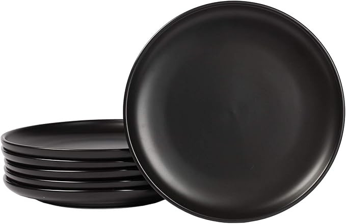 Eglaf 8'' Ceramic Matte Dinner Plates - Porcelain Round Dish for Salad, Pie, Steak, Pizza, Pasta ... | Amazon (US)