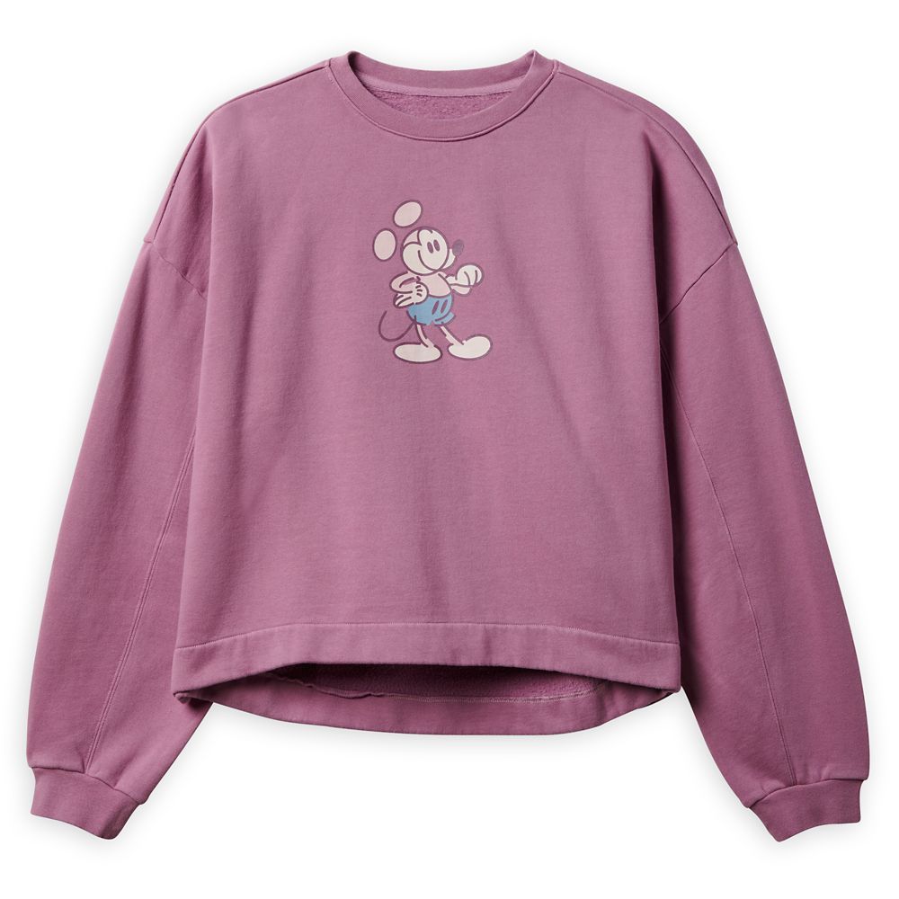 Mickey Mouse Genuine Mousewear Pullover Sweatshirt for Women – Plum | Disney Store