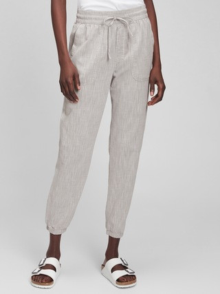 Herringbone Chambray Joggers with Washwell | Gap Factory