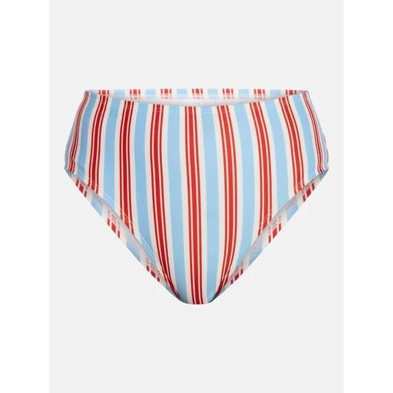 Time and Tru Women's and Women's Plus High Waisted Bikini Bottoms, Sizes XS-3X | Walmart (US)