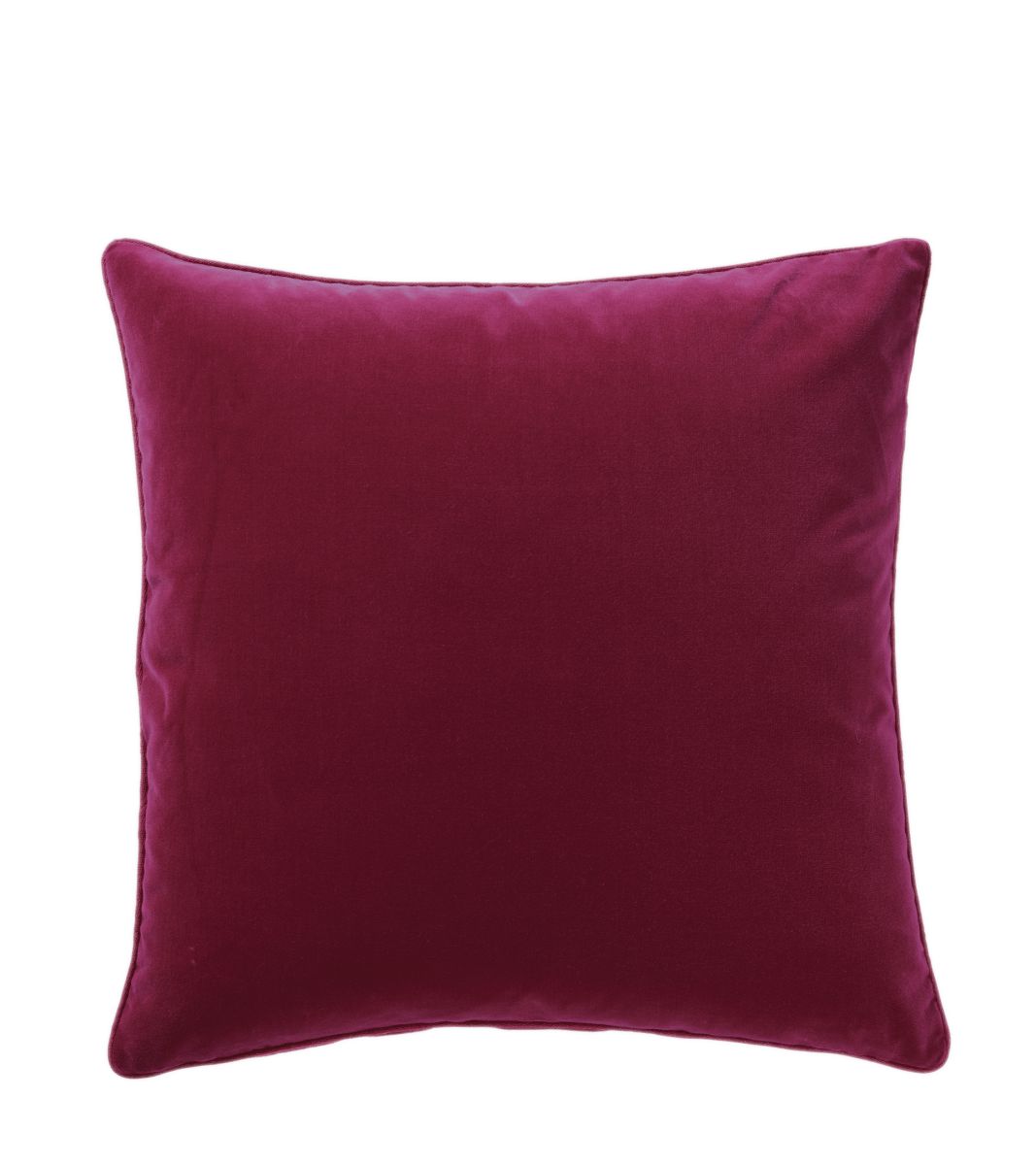 Large Plain Velvet Pillow Cover - Raspberry | OKA US