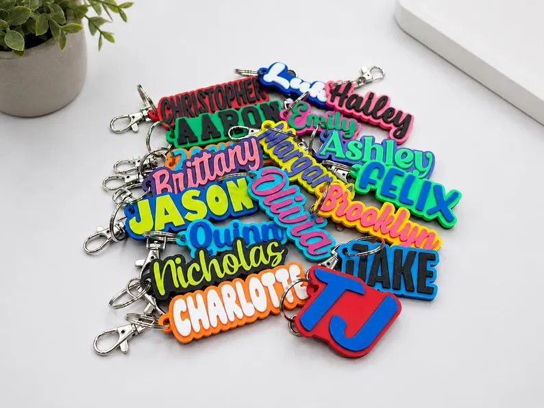 Custom 3D Printed Keychain - Custom Key Chain - Name  Keychain - Custom Key Ring - 3D Printed Nam... | Etsy (Global)