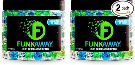 FunkAway Supercharged Odor Absorbing Beads, 12 oz., Eliminate Smoke, Pet and Bathroom Odors for L... | Amazon (US)