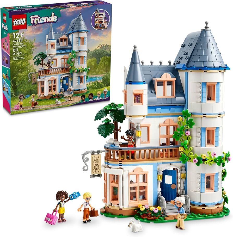 LEGO Friends Castle Bed and Breakfast Hotel Playset for Kids Ages 12 and Up, with 4 Mini Dolls, a... | Amazon (US)