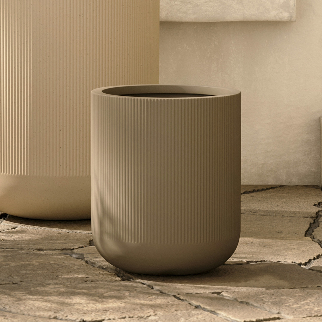 Reya Indoor/Outdoor Small Planter - Concrete Gray | Article