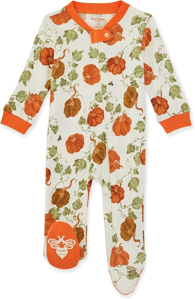 Burt's Bees Baby baby-boys Sleep and Play Pjs, 100% Organic Cotton One-piece Zip Front Romper Jum... | Amazon (US)