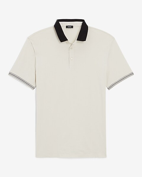 Solid Tipped Jersey Polo | Express