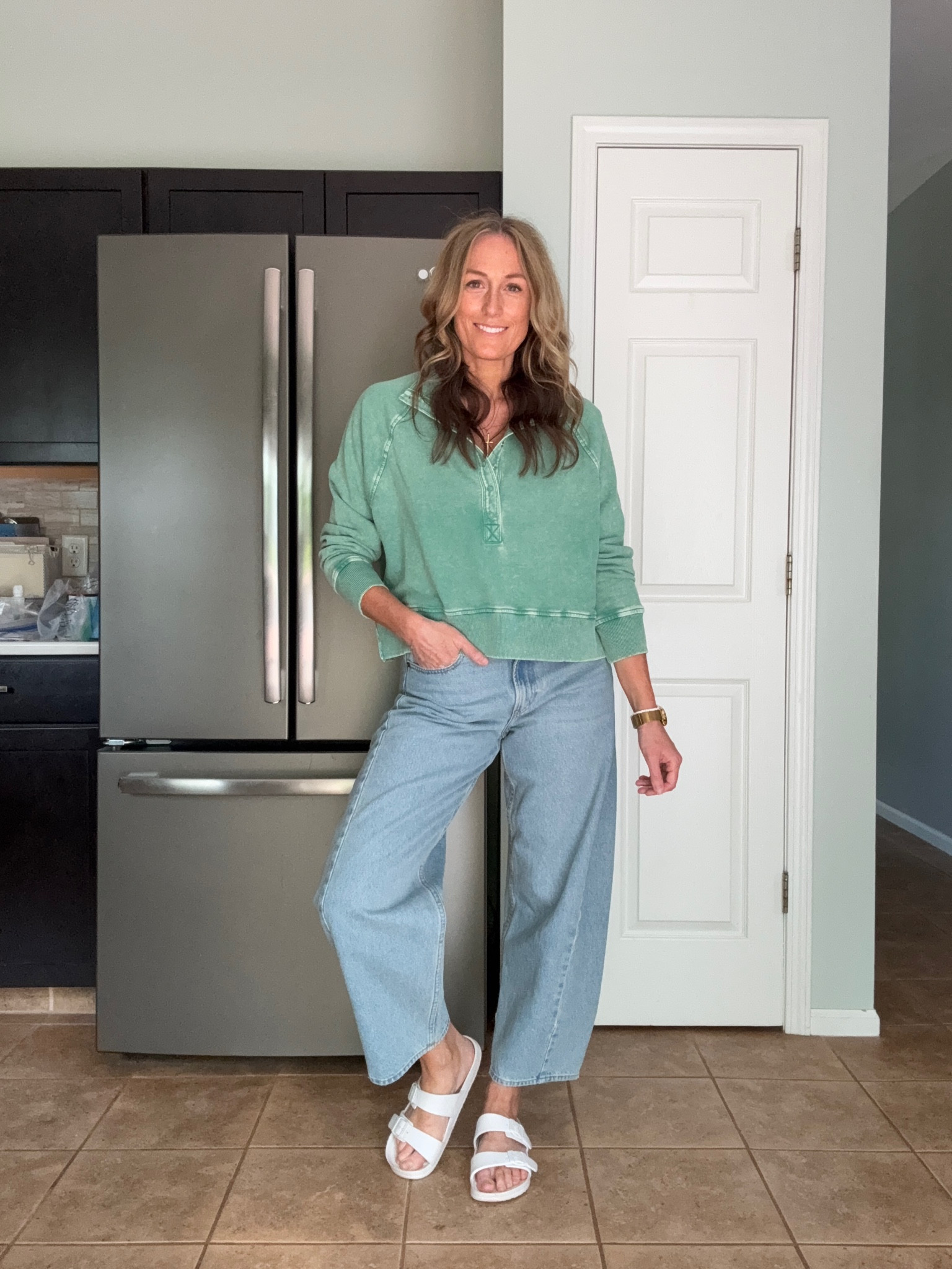 5/27/26 ✨ Pullover is a medium. Jeans are a 4 long.

Everyday outfits. Easy outfits. Easy outfit ideas. Neutral basics. Spring outfits. Spring outfit idea. Casual outfits. Basic mom outfit. Casual outfit idea. Casual outfit. Everyday outfit. Mom outfit. Street style. Casual mom outfit. Amazon fashion. Sports mom outfits. Sports mom outfit idea.

#LTKootd #LTKmomlife #LTKOver40