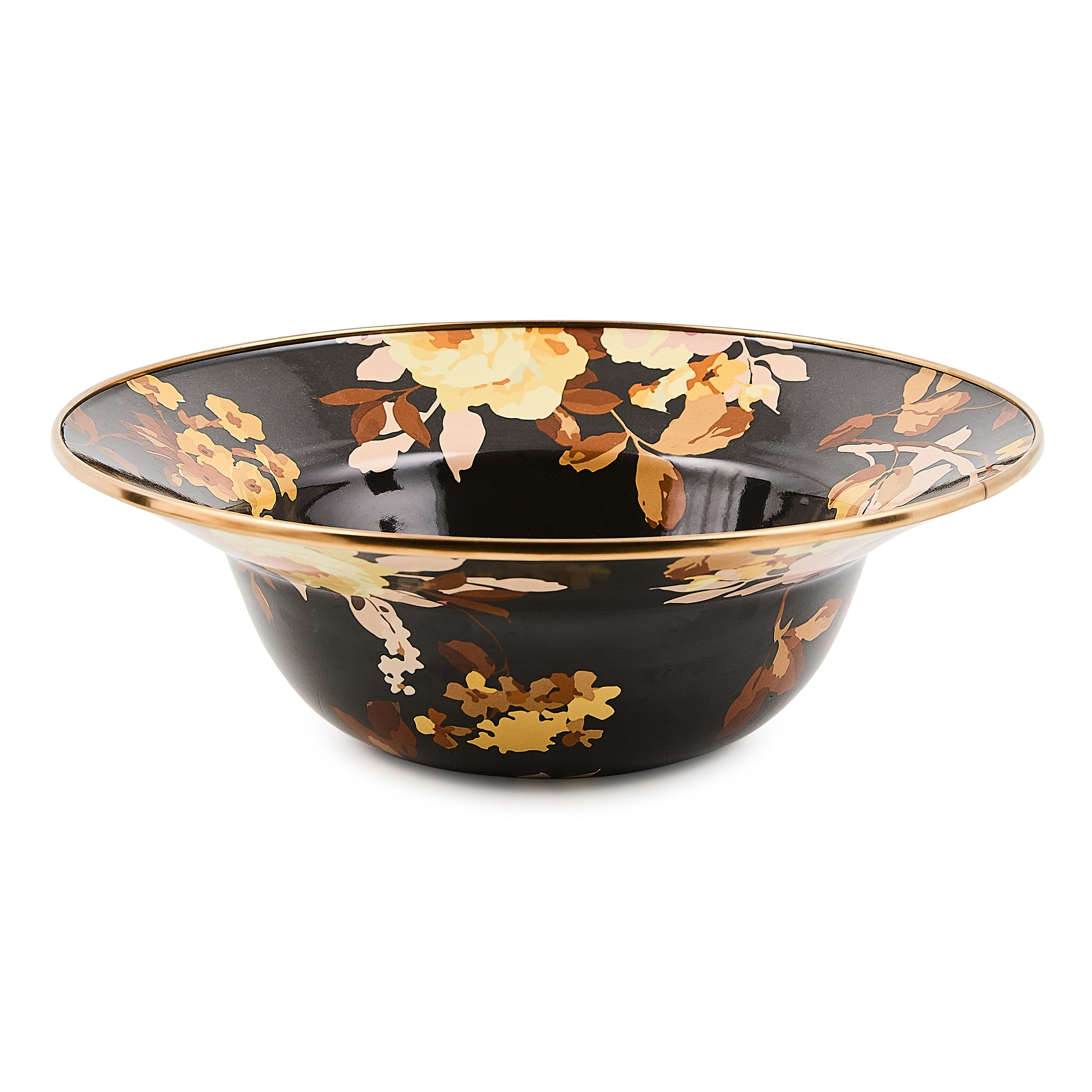 MacKenzie-Childs Wild Rose Brown Serving Bowl | MacKenzie-Childs