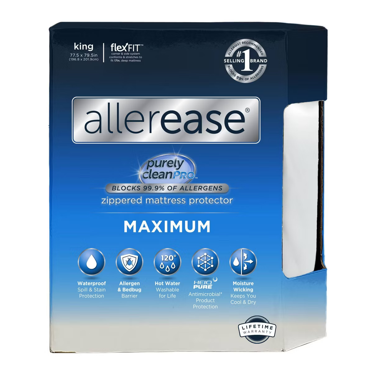 Allerease King Maximum Waterproof Allergy and Bedbug Protection Zippered Mattress Protector: Hypo... | Target