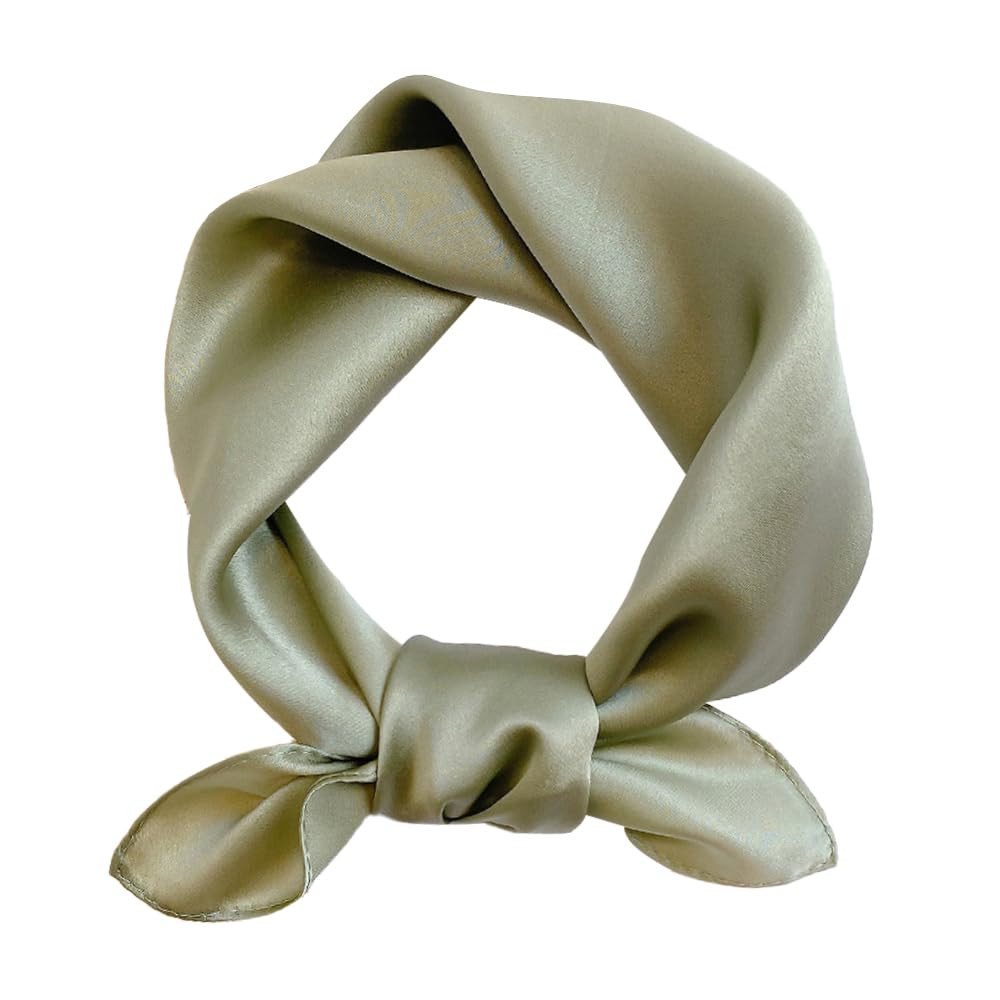 MEISEE Solid Color Mulberry Silk Scarf 20" Square Scarf Neck Scarf Hair Head Breathable Lightweig... | Amazon (US)