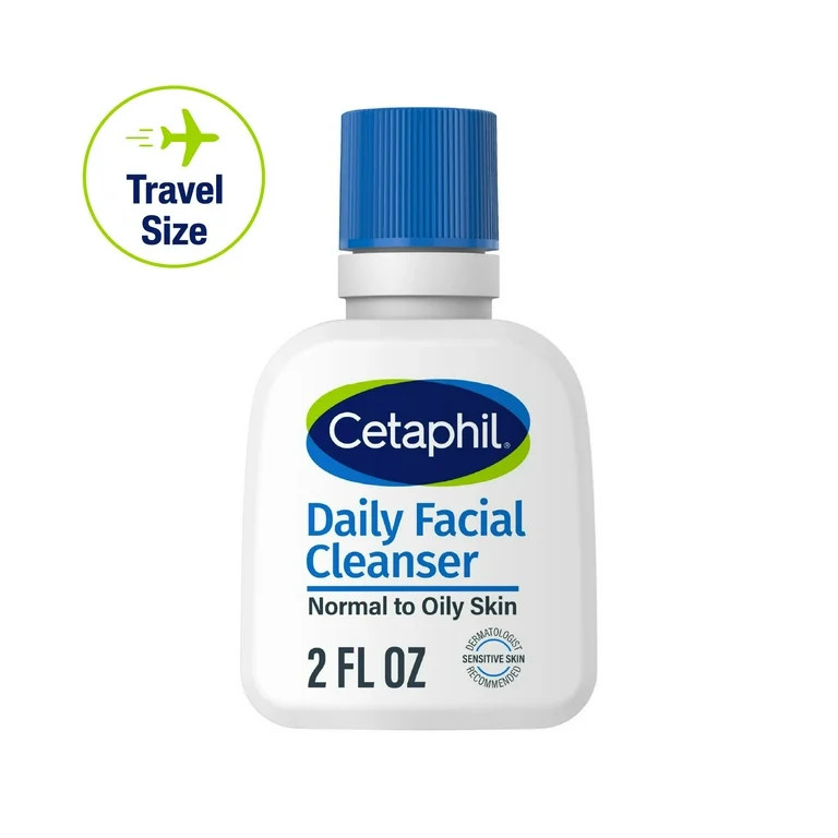 Cetaphil Travel Size Daily Facial Cleanser for Sensitive, Combination to Oily Skin, 2 oz | Walmart (US)