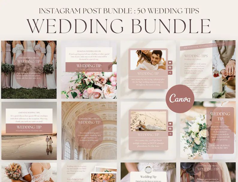 Wedding Instagram Posts, Wedding Planner, Wedding Tips and Hacks, Bridal Posts, Social Media, Con... | Etsy (US)