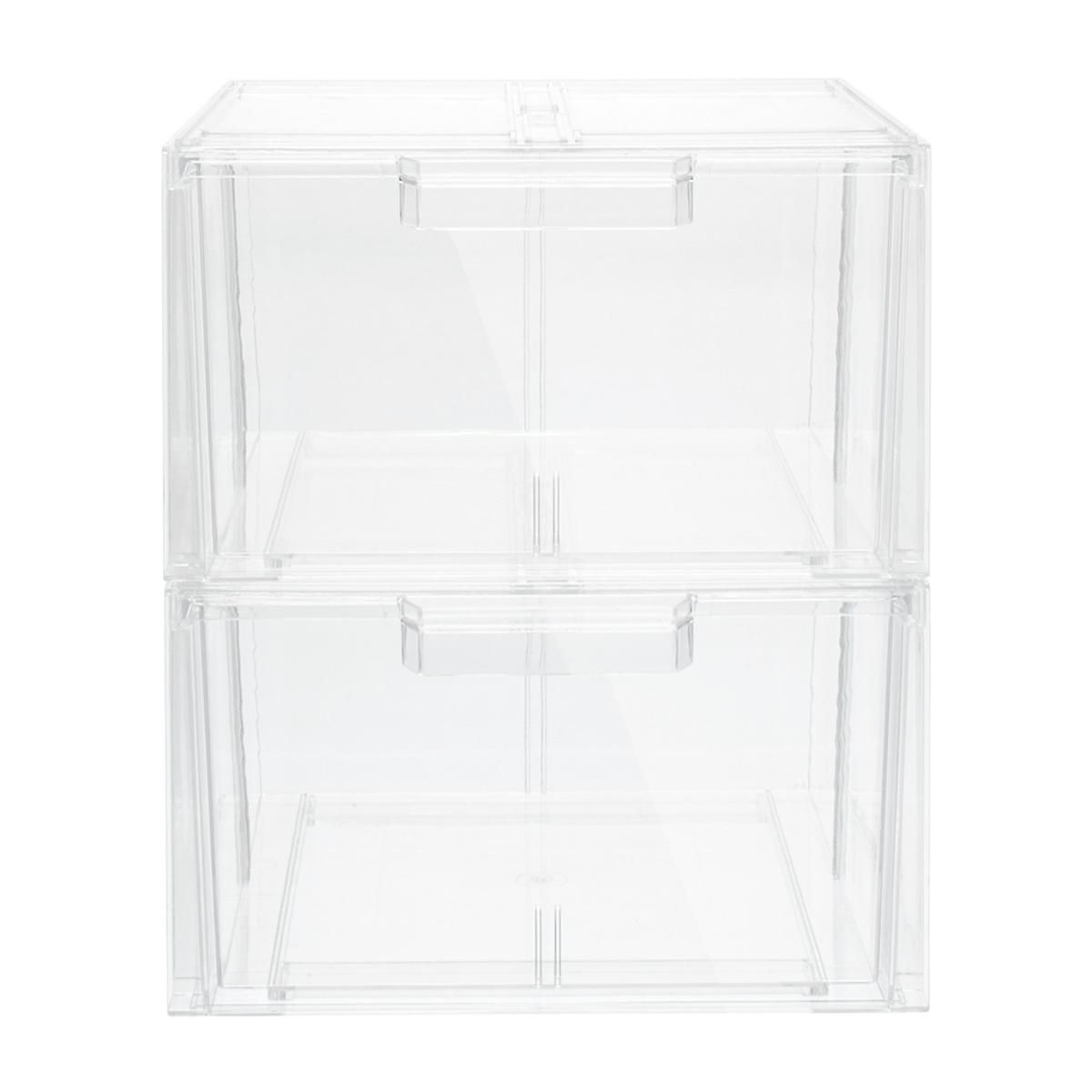 Clear Stackable Sweater Drawer Case of 2 | The Container Store