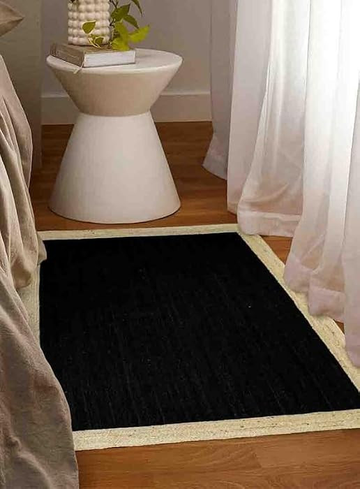 Natural Fiber Black Jute Rug 6x8 Ft | Handwoven | Farmhouse & Contemporary Home Decor | Durable A... | Amazon (US)