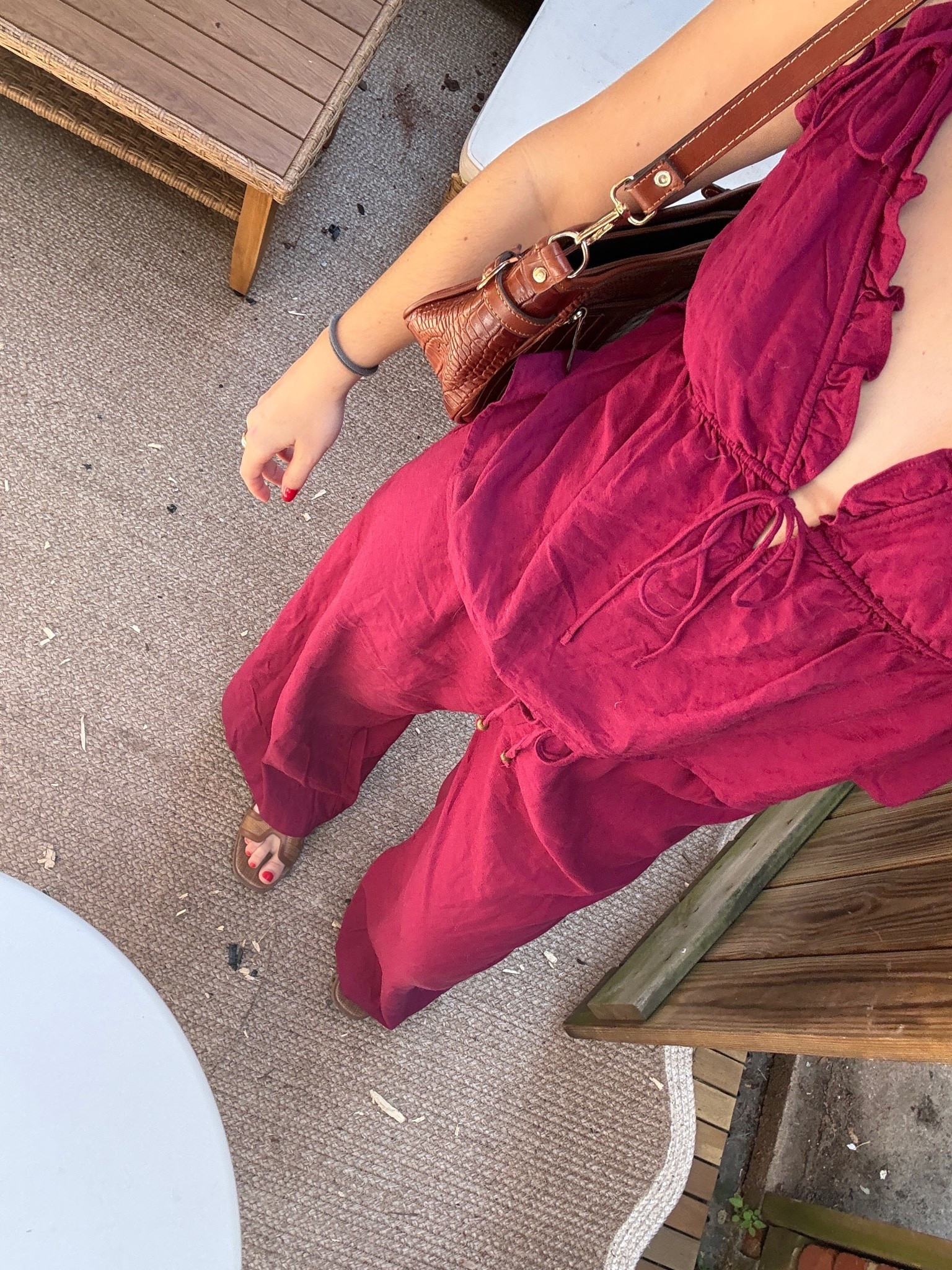 Linen set perfect for summer. Cute and  comfy on the go outfit matching set