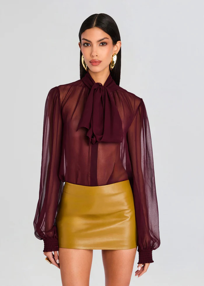 Hasli Silk Chiffon Top | Retrofete