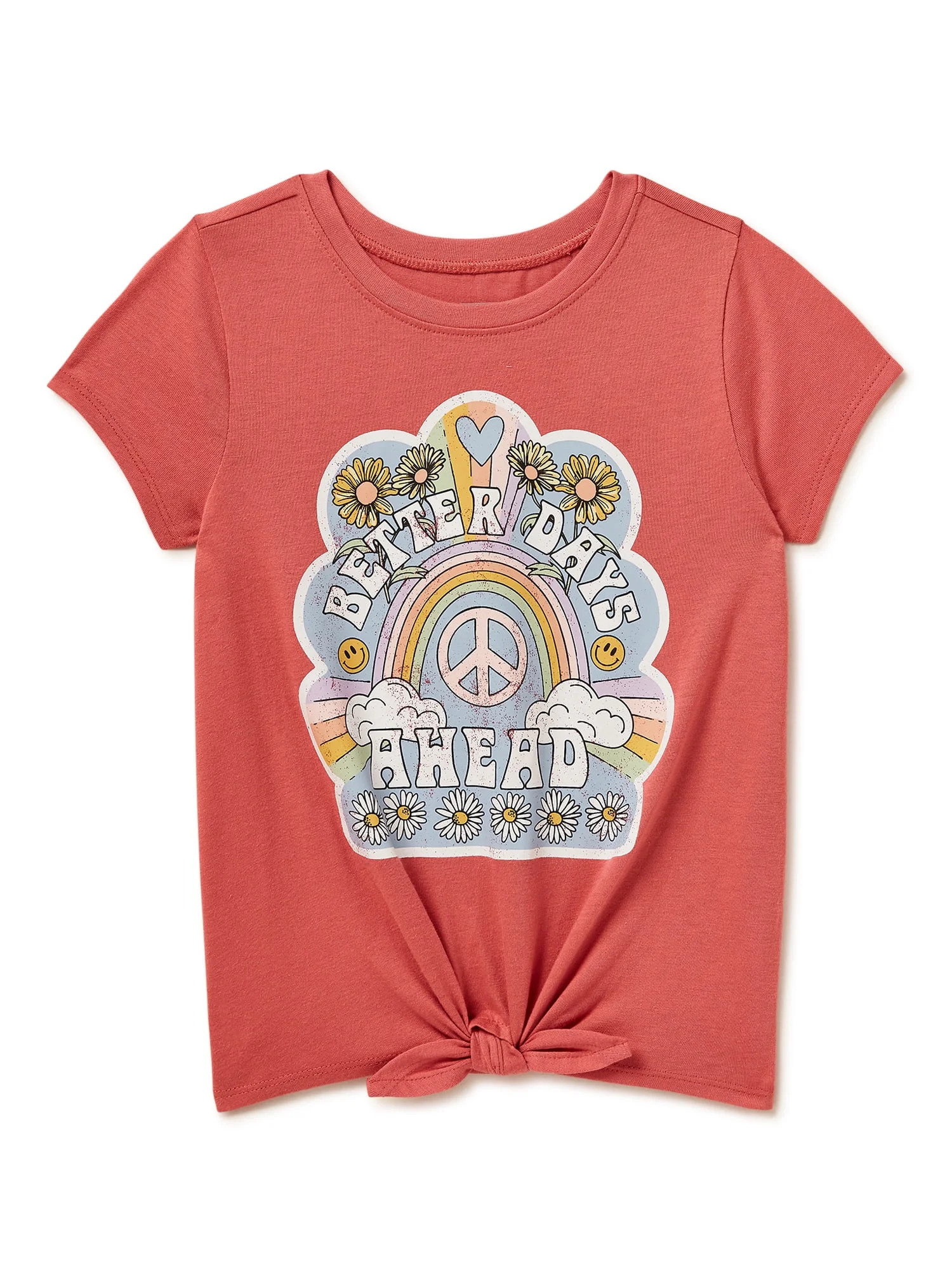 Garanimals Toddler Girls Short Sleeve Tie Front T-Shirt, Sizes 12M-5T | Walmart (US)