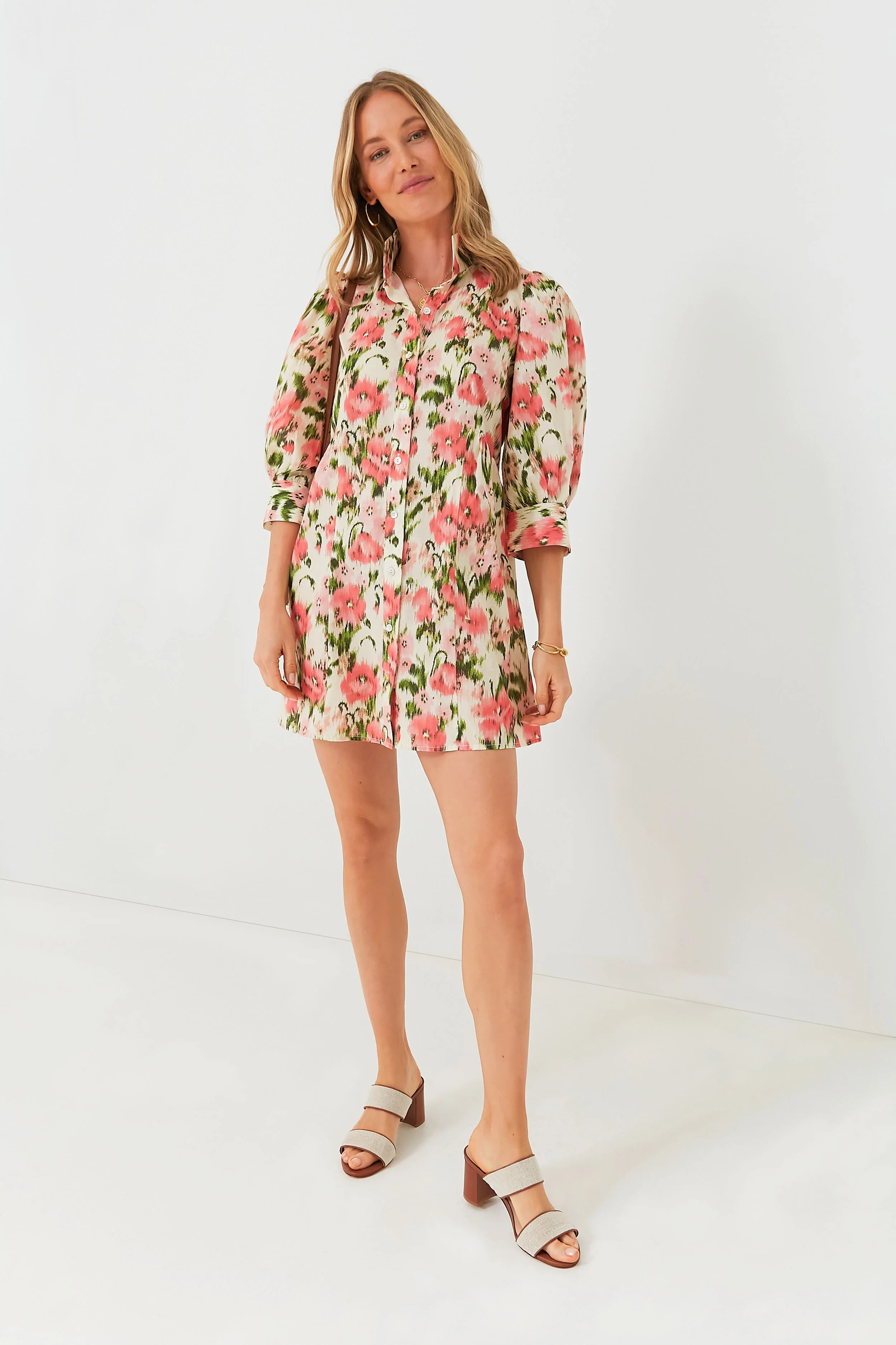 Blush Ikat Blooms Lindsay Dress | Tuckernuck (US)