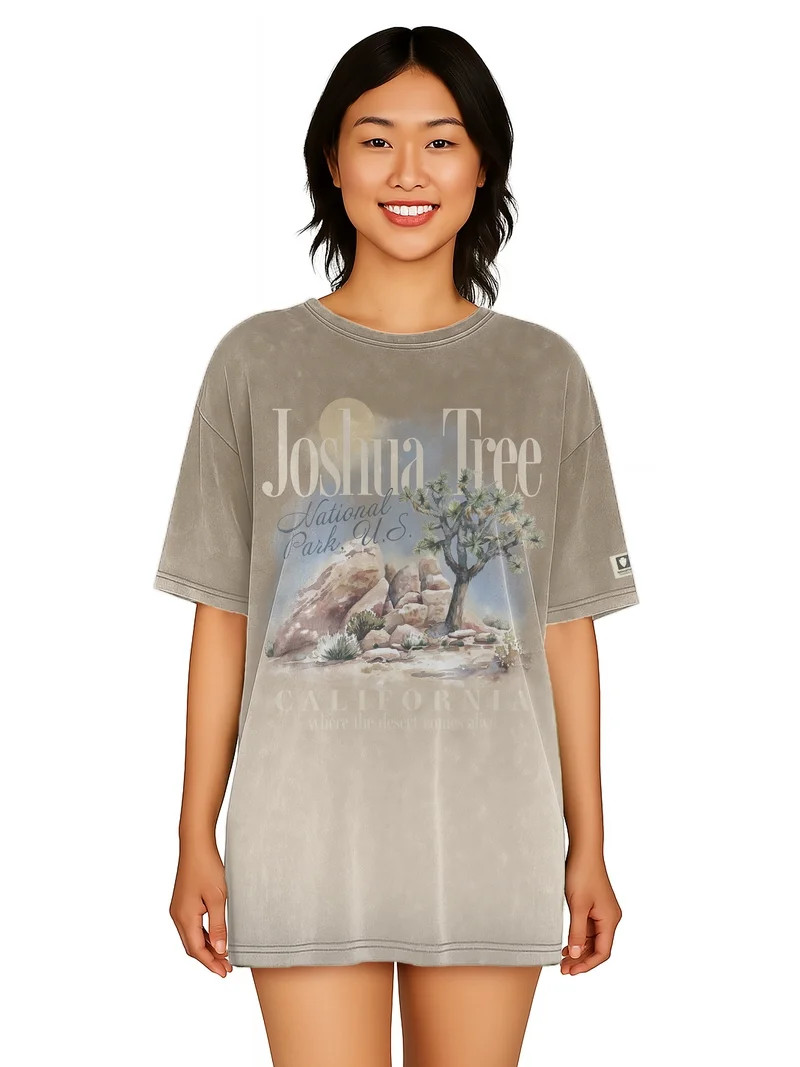 Joshua Tree Women's Oversized Sleep Shirt, Sizes XS-3X | Walmart (US)