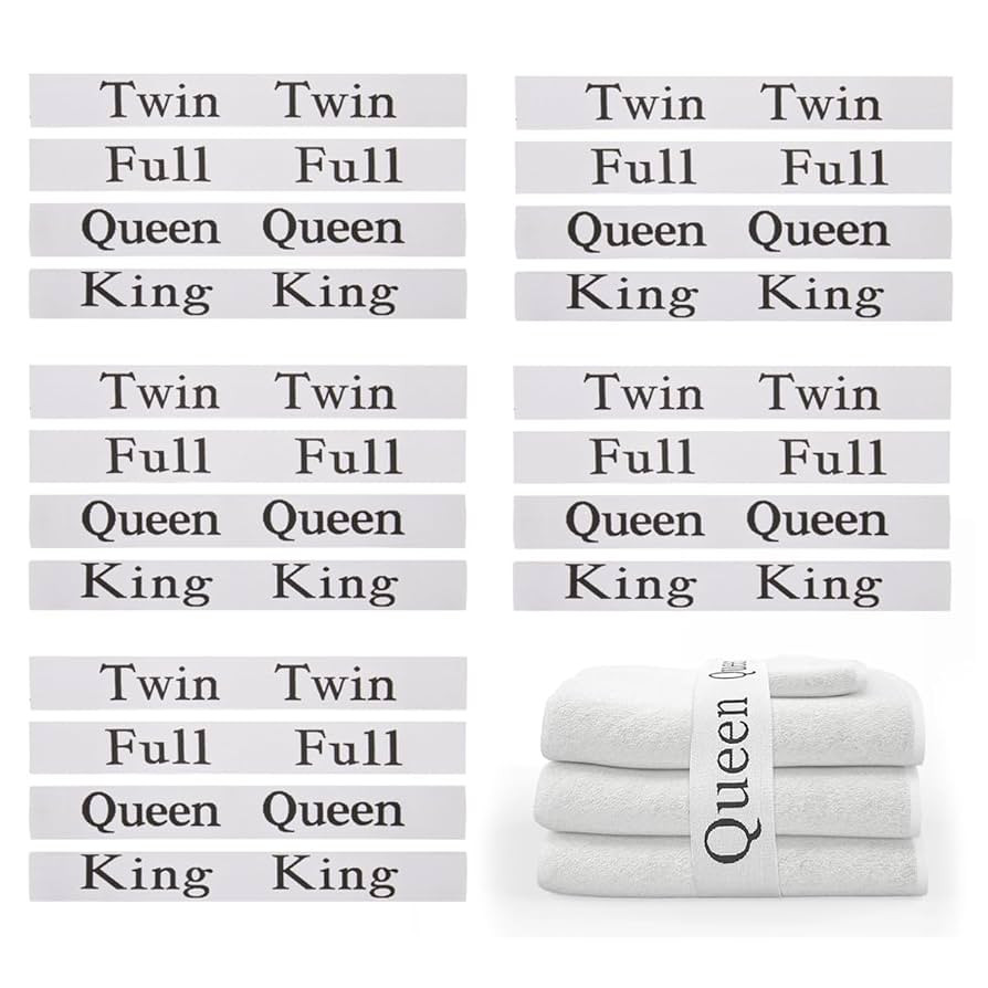 20 Pieces Bed Sheet Organizer Bands Bed Sheet Keepers Closet Organization Elastic Linen Labels fo... | Amazon (US)