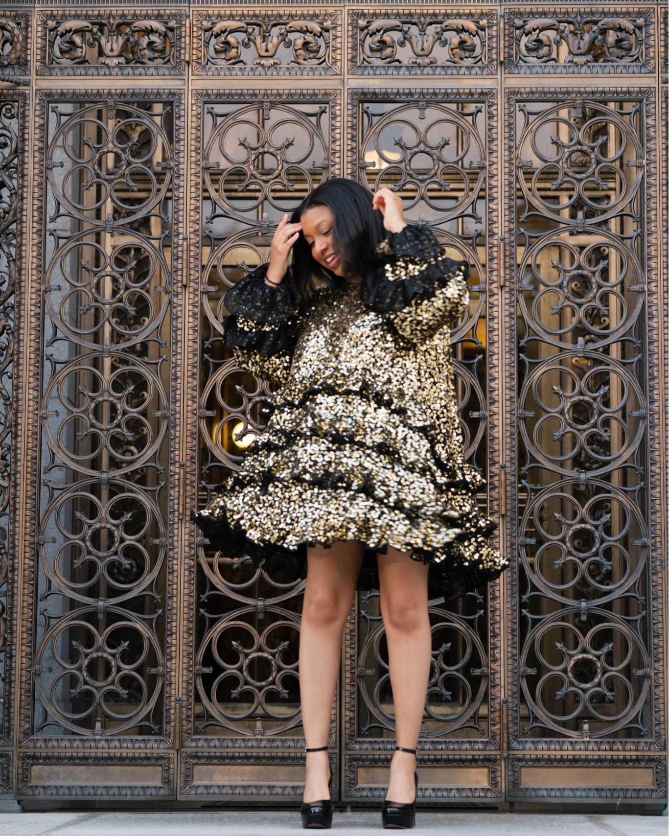 asos edition frill sequin smock mini dress ShaylaSurely on LTK
