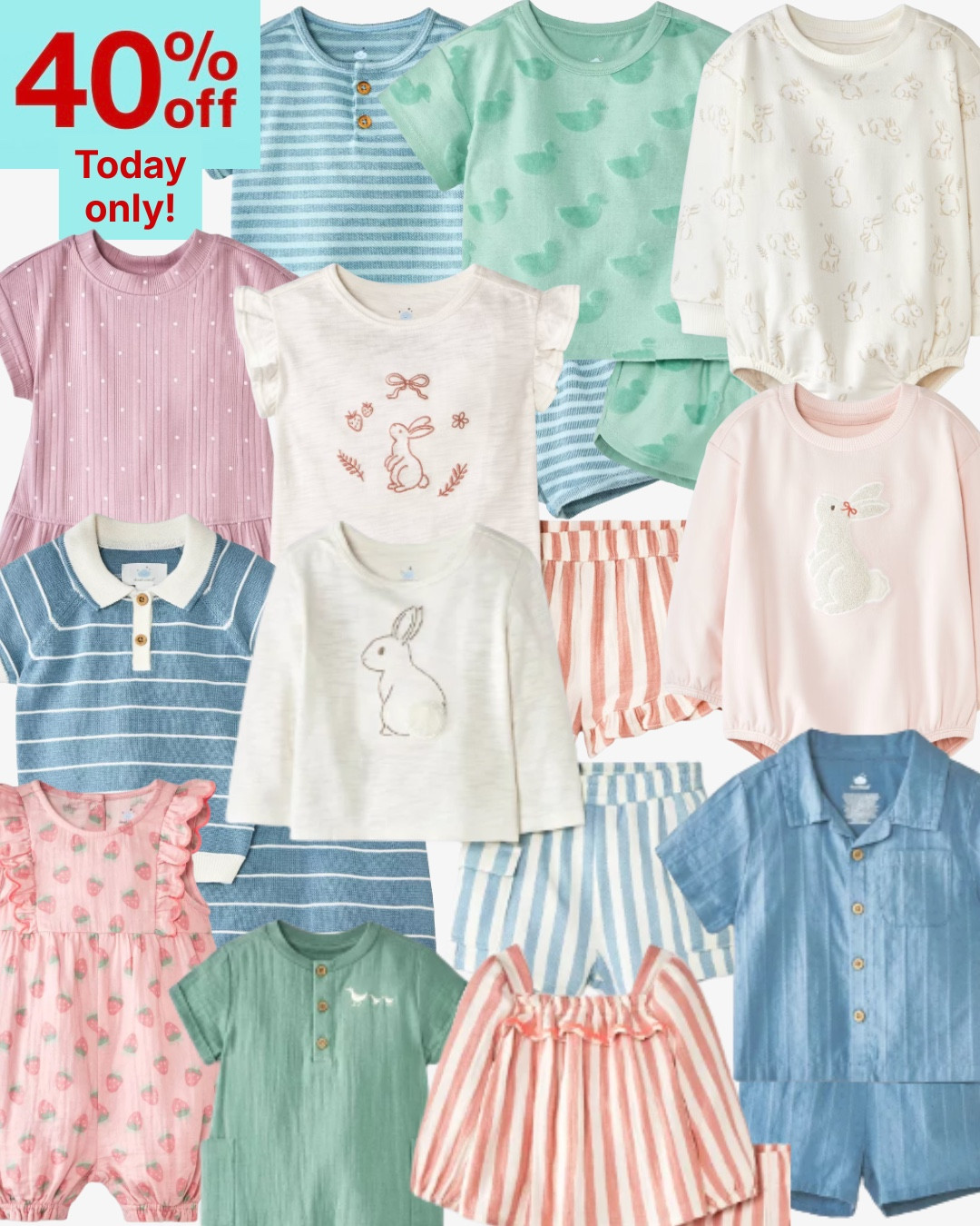 40% off today only with Target Circle!

#babyboystyle #babygirlclothes #babyfashion #babyeasteroutfit #newbornoutfits

#LTKBaby #LTKSaleAlert #LTKmomlife