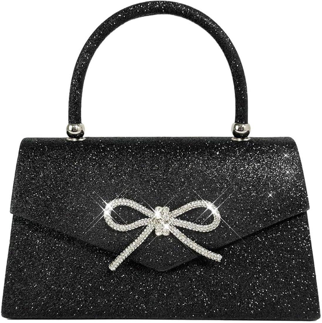 Womens Evening Bag Sparkly Bow Clutch Purse Wedding Party Purses Glitter Rhinestone Cocktail Prom... | Amazon (US)