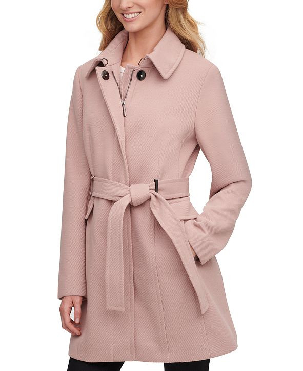 Single-Breasted Belted Coat | Macys (US)
