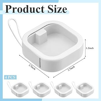 Kathfly 4 Pcs Hair Tie Organizer Portable Hair Accessory Storage Containers Stackable Hair Tie Ho... | Amazon (US)