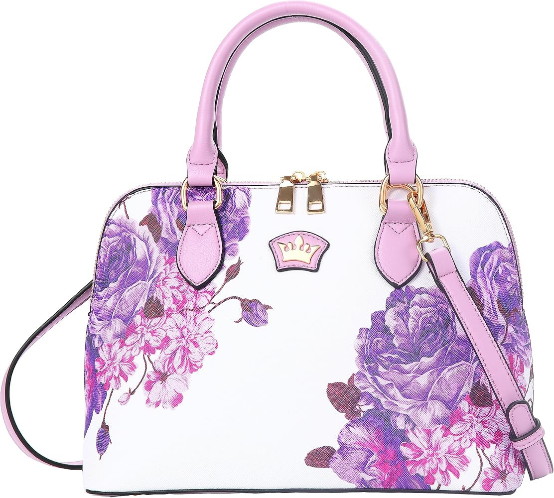 Cute Floral Purses for Women Small Crossbody Bags Zip Satchel Bag Trendy Womens Tote Handbags Shoulder Bag | Amazon (US)